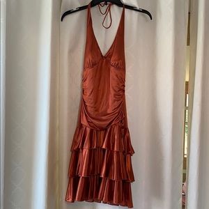 Copper mini dress